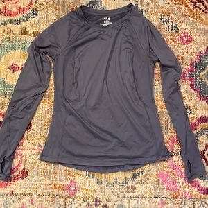 3 for $15 FILA Sport long-sleeved, dry-fit workout shirt.